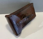 VINTAGE BRITISH MILITARY WW2 LEATHER FIELD GUN POUCH DATED 1943