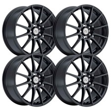 Set-4 Drag Dc16 16x7 5x4.55x114.3 Gloss Black 38mm Wheels Rims 16 Inch
