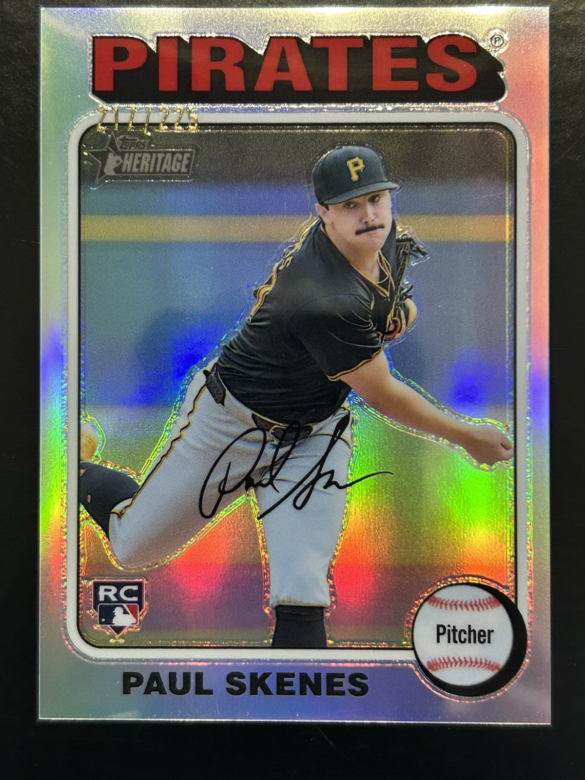 2024 Topps Heritage High Number Paul Skenes Chrome Silver Refractor /225 - #594