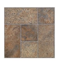 10 Pieces Vinyl Floor,Peel And Stick,12X 12X 0.065in each piece,Color Terra Cota