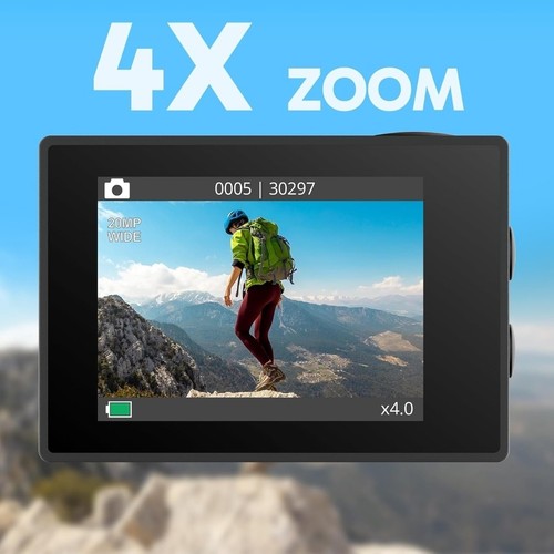 AKASO EK7000 Action Cam 4K, Fotocamera Subacquea WiFi 20MP, Impermeabile 30M - Foto 6 di 9