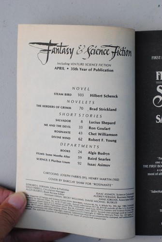 Fantasy & Sccience Fiction full year 1984 Lucius Shepard,Fred Pohl,Stephen King - Picture 9 of 24
