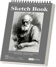 Sketch Book 9x12 Spiral Bound Art Pad 100 Sheets Drawing Paper New Sealed