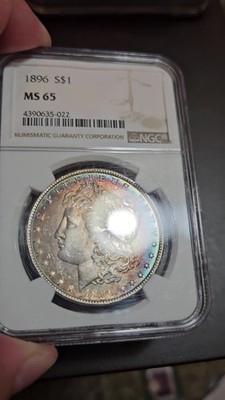 1896 Morgan Silver Dollar NGC MS 65 Dual Sided Toner ~ Big Time