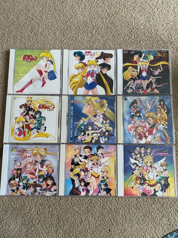 Sailor Moon 90's Anime + Movies Soundtrack CDs