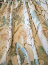 1 Pair Curtains Used. 64x63. pulled to 44
