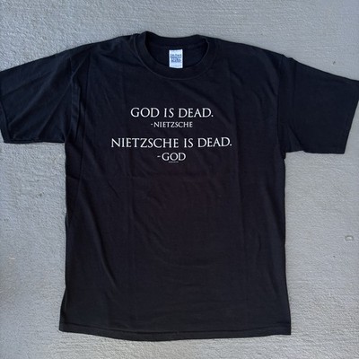 Vintage 2000s God Is Dead Saying Shirt Large Y2K