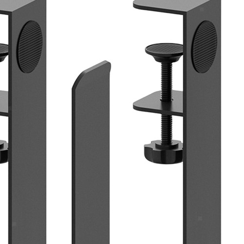 Set of 2 Under Desk Laptop Mount Holder Versatile Sturdy Accessory Easily - Afbeelding 2 van 7