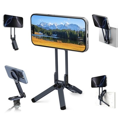 MA38 Magnetic Phone Tripod for iPhone 17/16/15-52N Strong Magnet Foldable Hoo...