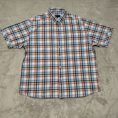 Rocawear Button Down Casual Multi-Color Plaid Short Sleeve Shirt Men's 2XL