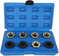 8pc Axle Spindle Rethreading Tool Set Thread Chaser Repair Kit M20 M22 M24 SAE