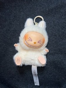 POP MART The Monsters Zimomo White Bunny Plush Pendant Bag Charm Keychain