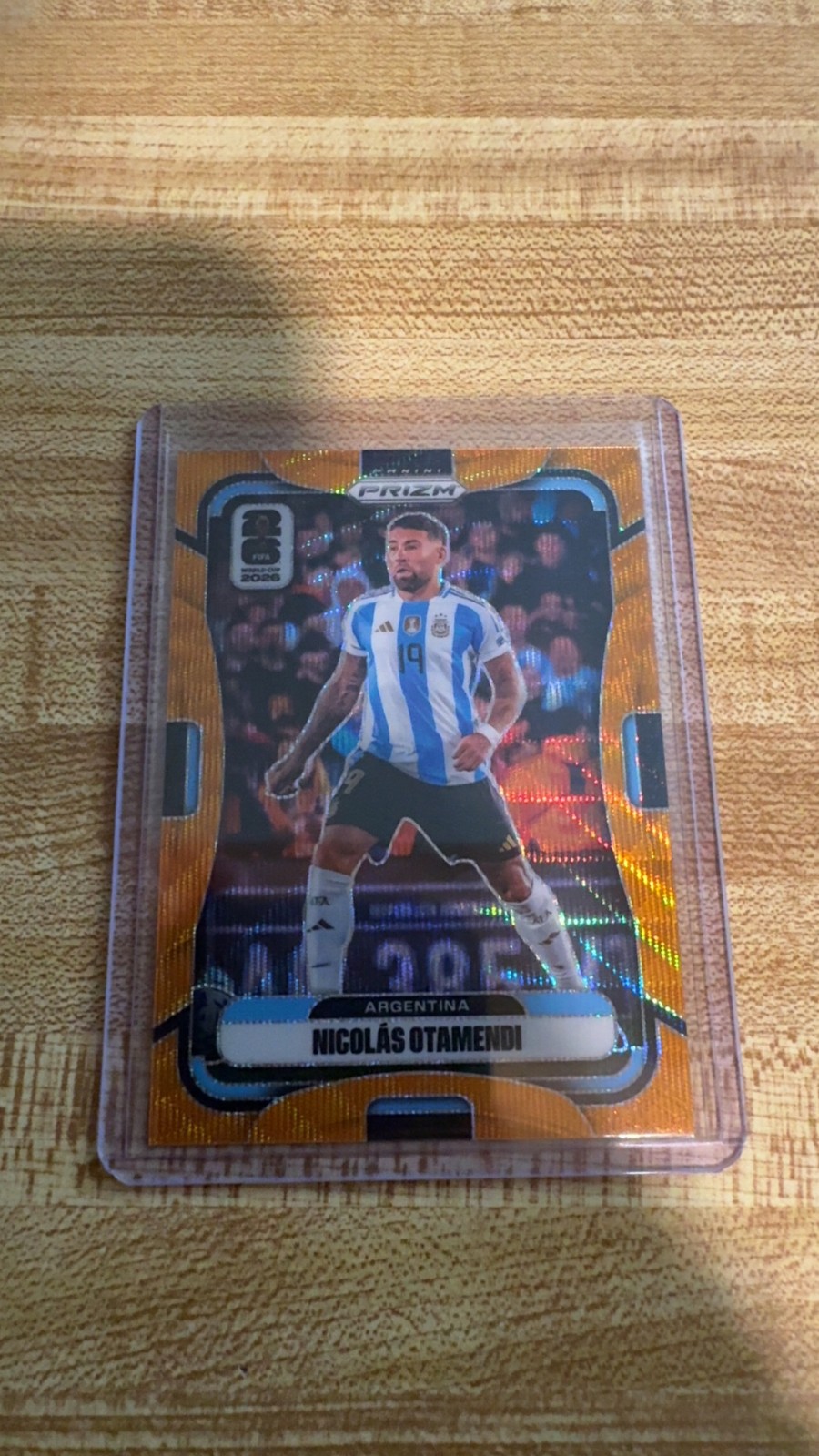 2026 Panini Prizm FIFA World Cup #12 Nicolas Otamendi Orange Wave Prizms #/125