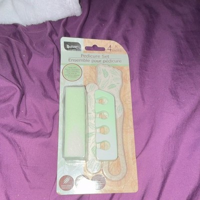 b-pure Eco-Friendly 4 Piece Pedicure Set Green