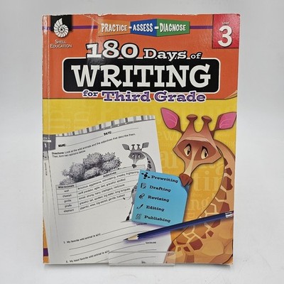 UNMARKED 180 Days of Writing for Third Grade Workbook | w/ SEALED CD Homeschool