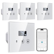 Smart Rolladenschalter WLAN 80x80 mm mit LCD, kompatibel mit Alexa/Google Assist