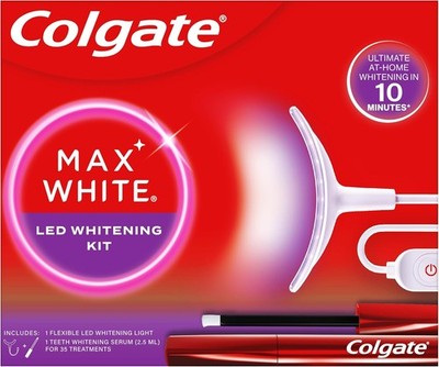 Colgate Max weißes LED Zahnaufhellungsset mit flexiblem LED-Licht und