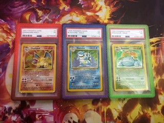 Pokemon Base Set 1999 Holo Charizard Holo Blastoise Holo Venusaur PSA 1 Trio!