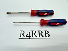 Snap-on Tools Usa Nos 2pc Rwb P0 P1 Phillips Mini Hard Grip Screwdriver Lot Set