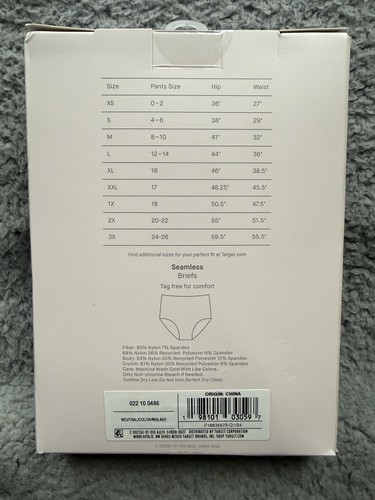 Auden Seamless Briefs Underwear Womens Large Neutral 6 Pack Tag Free No Seams - Picture 4 of 4