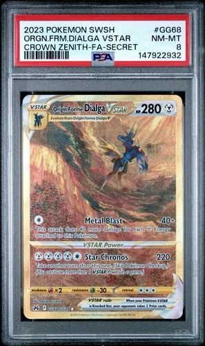 2023 SECRET #GG68 FULL ART/ORIGIN FORME DIALGA VSTAR PSA 9