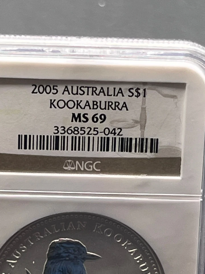 2005 Australia 1 oz .999 Fine Silver Kookaburra NGC MS 69 - Image 3 of 4