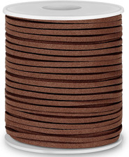 Flat Leather String Cord, Suede Ribbon for Jewelry Making, Leather Twine for Cra