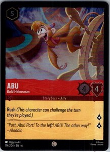 Abu - Bold Helmsman - 114/204 - Azurite Sea - Lorcana Cold Foil - NM - B3G1