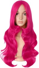 MapofBeauty 24 Inch/60 cm Charming Synthetic Long Wavy Side Bangs Women Party