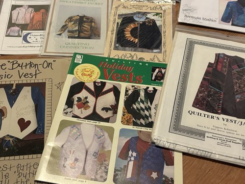 Lot Patterns Vests & Jackets Sewing Crafting Novelties Quilting Shirts Clothing - Picture 4 of 5