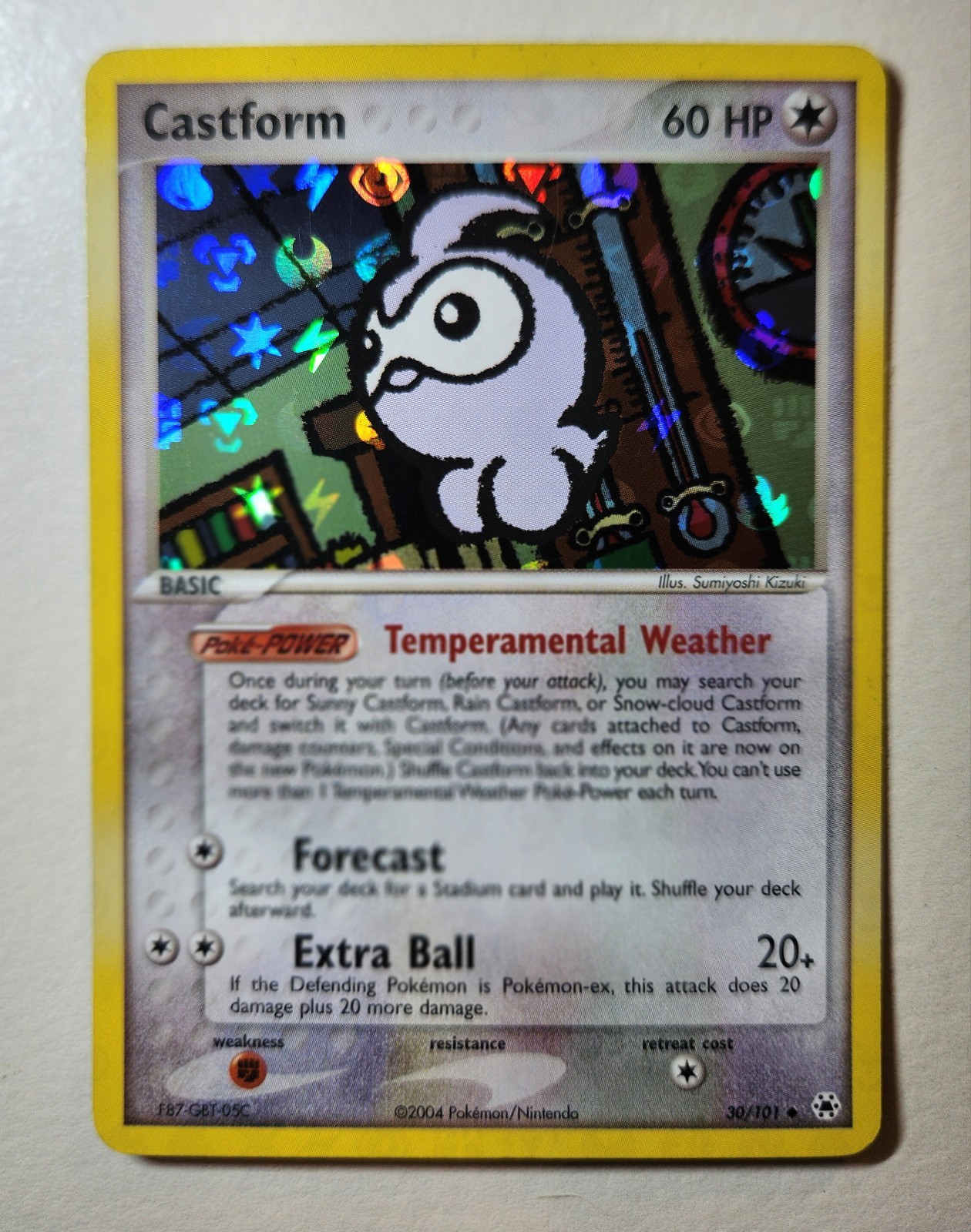 Castform EX Hidden Legends 30/101 Reverse Holo Pokemon NM