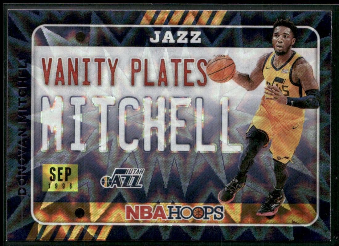 2020-21 Hoops #13 Donovan Mitchell Vanity Plates Purple Explosion