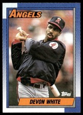 1990 Topps Devon White California Angels #65