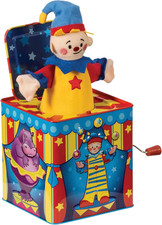 Silly Circus Jack in the Box - Classic ChildrenS Musical Toy - Colorful Embosse