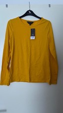 Dorothy Perkins Ochre Gold Mustard Yellow Long Sleeve Top UK Size 6 8 10