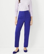 NWT Ann Taylor The Lana Slim High Waist Ankle Pant In Rich Ultraviolet Size 4