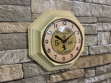VTG50s GILBERT PLANTERS PEANUT-OLD DINER-BAR-PUB-OIL-ADVERTISING WALL CLOCK SIGN