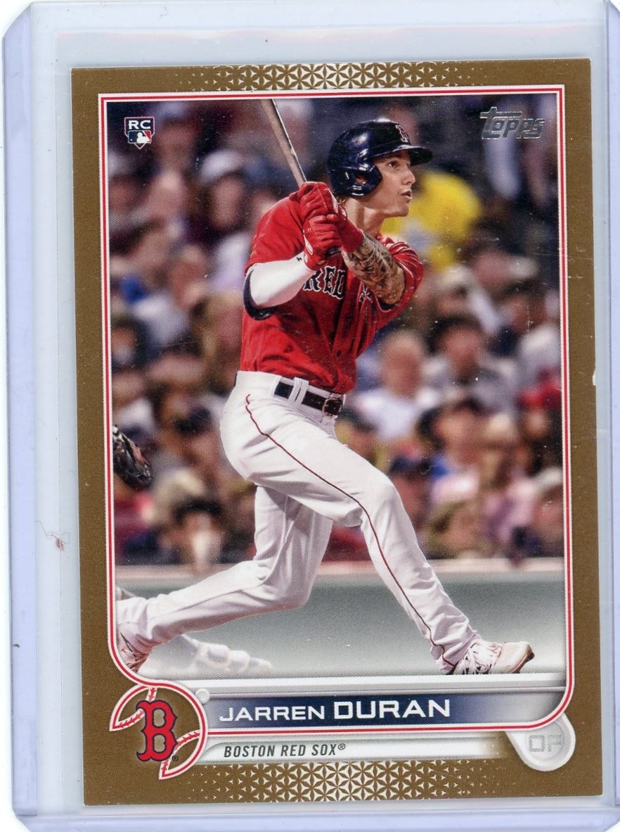 2022 Topps Series 1 Jarren Duran #187 Gold /2022 RC Boston Red Sox