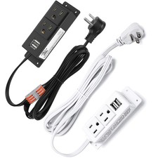 Gun Safe Accessory Electrical Power Outlet Kit Black, Wall Mountable Socket S...