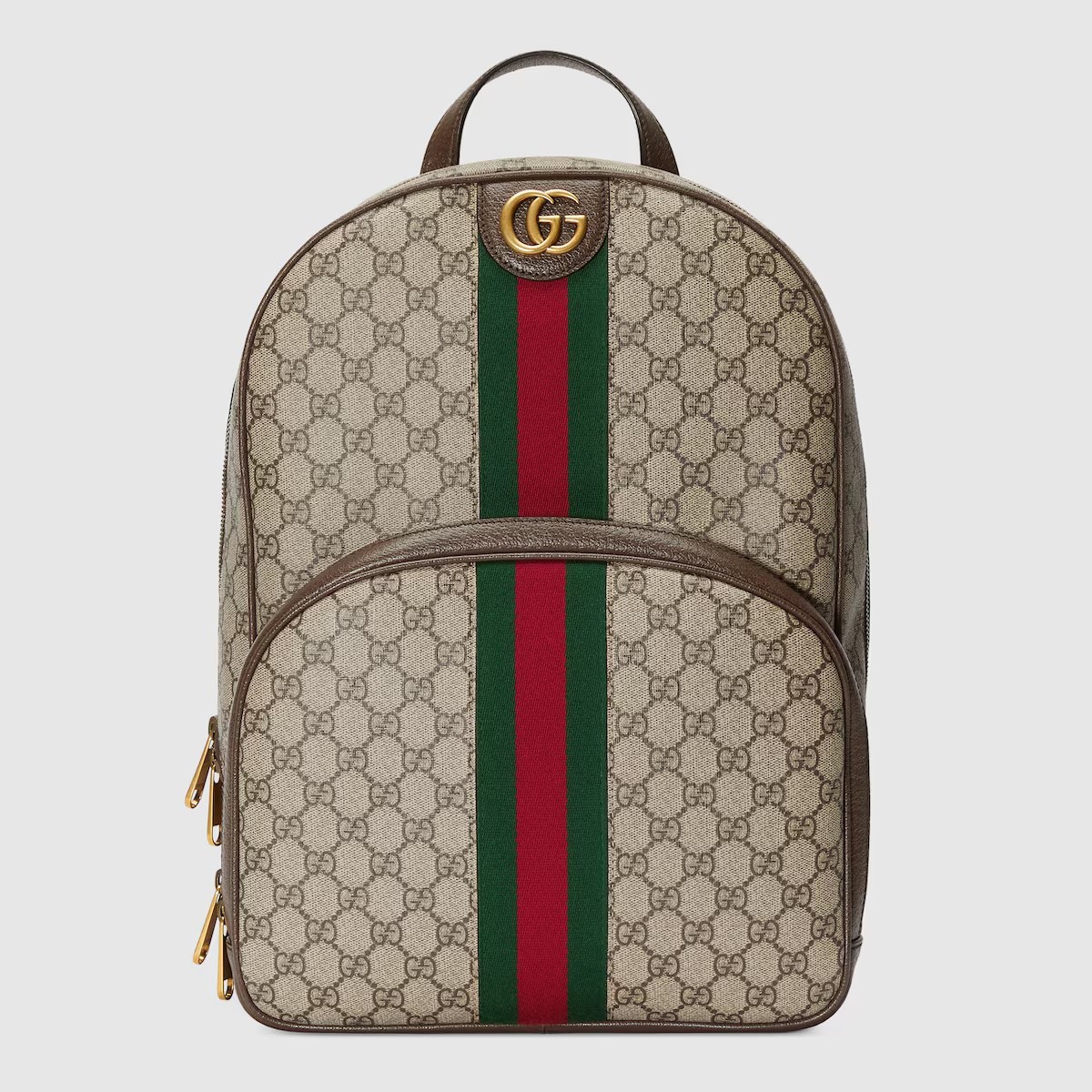 GUCCI OPHIDIA MEDIUM BACKPACK Beige & Ebony GG Supreme Canvas
