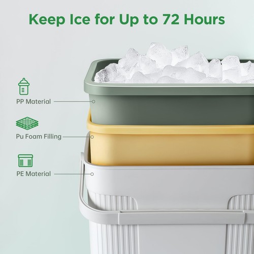 Portable Pool Cooler, Insulated Hard Cooler with Handle, Styrofoam Insulation... - Bild 2 von 7