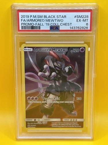 2019 POKEMON SM BLACK STAR PROMO #SM228 FULL ART/ARMORED MEWTWO PSA 6!