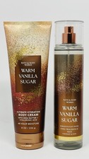 BATH BODY WORKS 2p. GIFT SET Warm Vanilla Sugar MIST BODY CREAM NEW