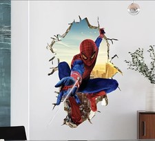 Adesivo murale Spiderman 3d decalcomanie per bambini camera da letto o asilo ragazzi ragazze decorazione