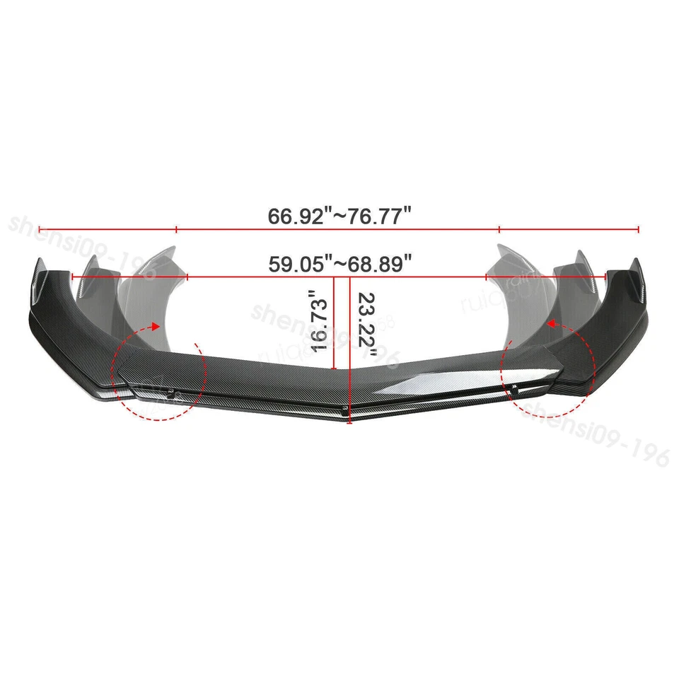 Add-on Car Front Bumper Lip Splitter Carbon Fiber Style For  Volvo XC70 AWD Foto 4 de 4