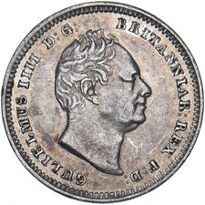 1835 Threepence - William IV British Silver Coin - Very Nice