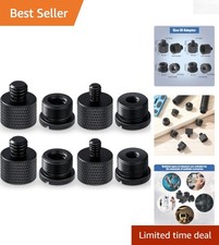 Versatile 8-Piece Mic Stand Adapter Set: 5/8 to 3/8 1/4 Threaded Solutions