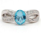 1CT  Aquamarine 925 Solid Sterling Silver Ring Sz 6 N3-4 — photo 1