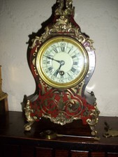 Antique French Boulle Style Mantel Clock non stricking