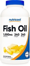 Nutricost High Quality Fish Oil 1000mg 560mg of Omega-3 , 240 Softgels